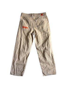 Y2K Empyre Relax Fit Khaki Jeans Mens 32 Casual Straight-Leg Cotton Pants
